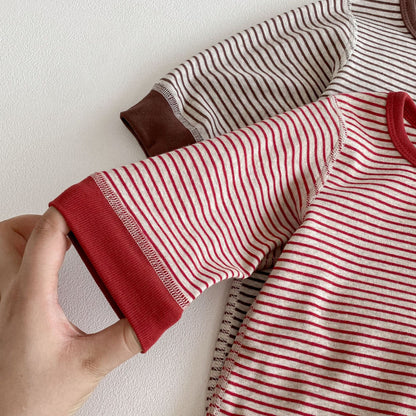 Autumn and Spring Arrival Baby Unisex Long Sleeves Striped Pattern Rompers, MyKids-USA®, Baby One-Pieces, MyKids-USA -  -  -  -  -  -  - 