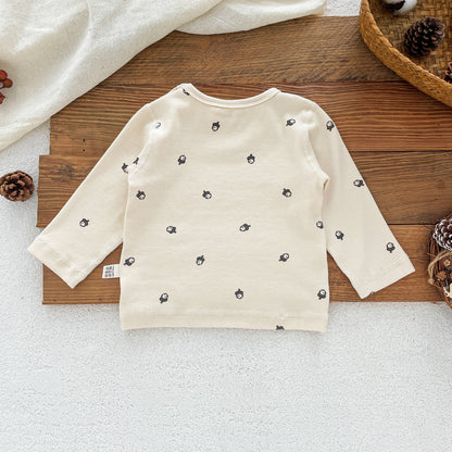 Autumn and Spring Baby Kids Long Sleeves Casual Nuts Pattern Top and Pants Clothing Set, MyKids-USA®, Baby & Toddler Outfits, MyKids-USA -  -  -  -  -  -  - .