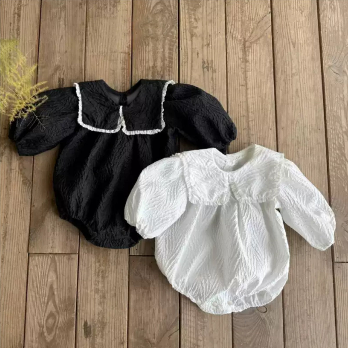 MyKids-USA® Autumn Arrival Lace Trim Baby Kids Girls Princess Long Sleeves Onesies