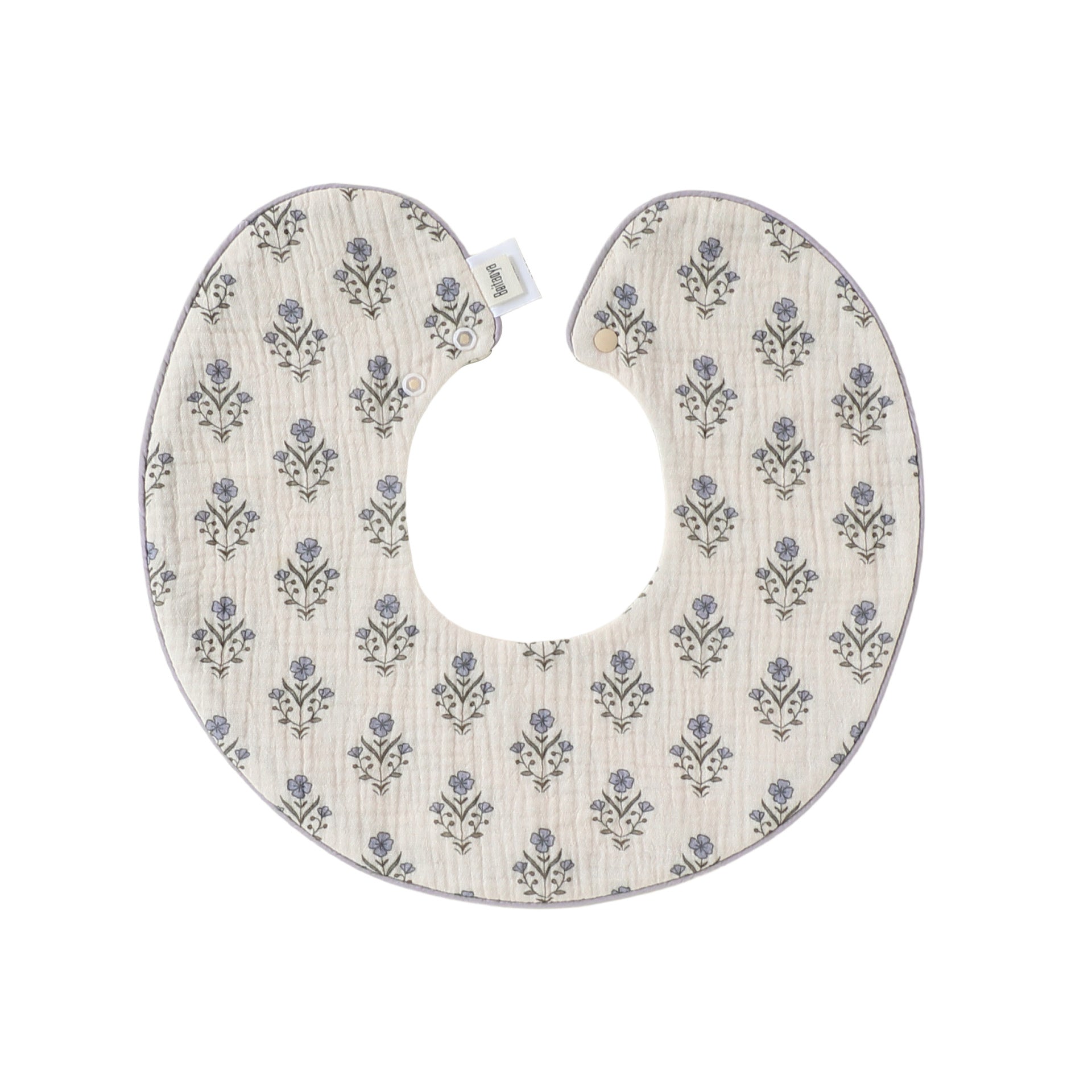 Adorable Vintage Floral Pattern Snap-on Round Shaped Bib, MyKids-USA®, Bibs, MyKids-USA - Size/Age - S (0-1Y) - Color - Beige -  -  - TR2605202212-A.