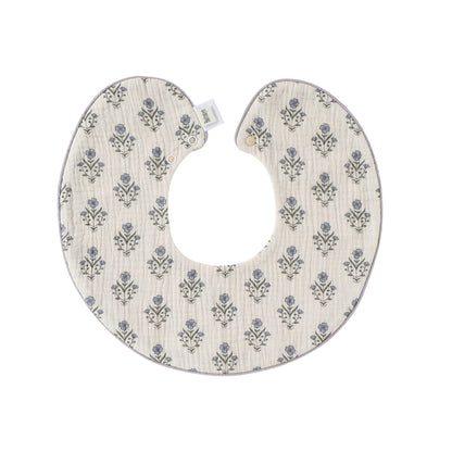 Adorable Vintage Floral Pattern Snap-on Round Shaped Bib, MyKids-USA®, Bibs, MyKids-USA - Size/Age - S (0-1Y) - Color - Beige -  -  - TR2605202212-A.