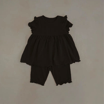 Summer Baby Kids Solid Color Fly Sleeves Vest and Pants Simple Clothing Set for Girls, MyKids-USA®, Baby & Toddler Outfits, MyKids-USA -  -  -  -  -  -  - 