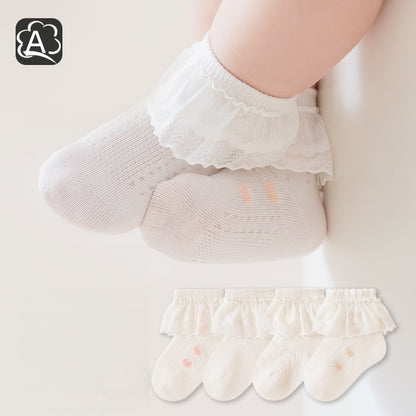Summer and Spring Baby Girls Breathable Lace Trim Socks, MyKids-USA®, Baby & Toddler Socks & Tights, MyKids-USA -  -  -  -  -  -  - .