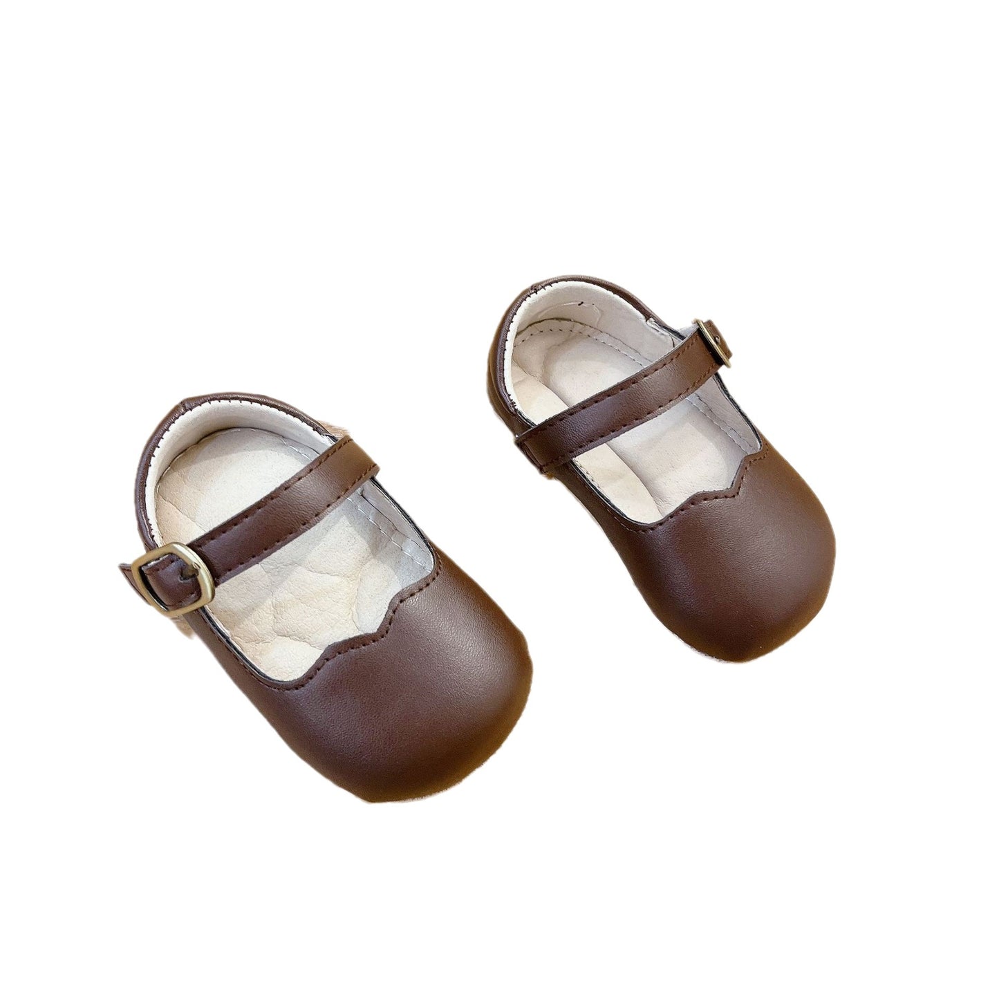 Autumn Fashion Baby Girl Solid Color Leather Toddler Shoes