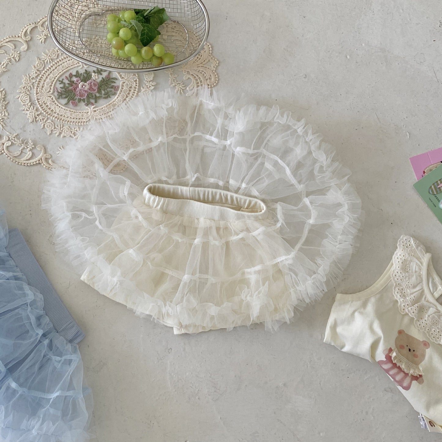 Arrival Summer Baby Kids Girls Tulle Decorated Skirt, MyKids-USA®, Baby & Toddler Bottoms, MyKids-USA - Size/Age - 73 (6-9M) - Color - Beige -  -  - TR2604212251-A.