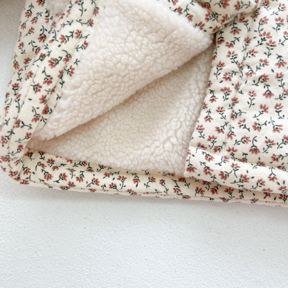 Winter Arrival Baby Kids Girls Floral Pattern Long Sleeves Cotton-Padded Coat, MyKids-USA®, Puffer Jackets, MyKids-USA -  -  -  -  -  -  - 