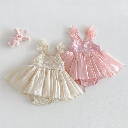 Summer Arrival Baby Girls Sleeveless Flowers Pattern Bodysuit Dress, MyKids-USA®, Baby & Children's One-Pieces, MyKids-USA -  -  -  -  -  -  - .