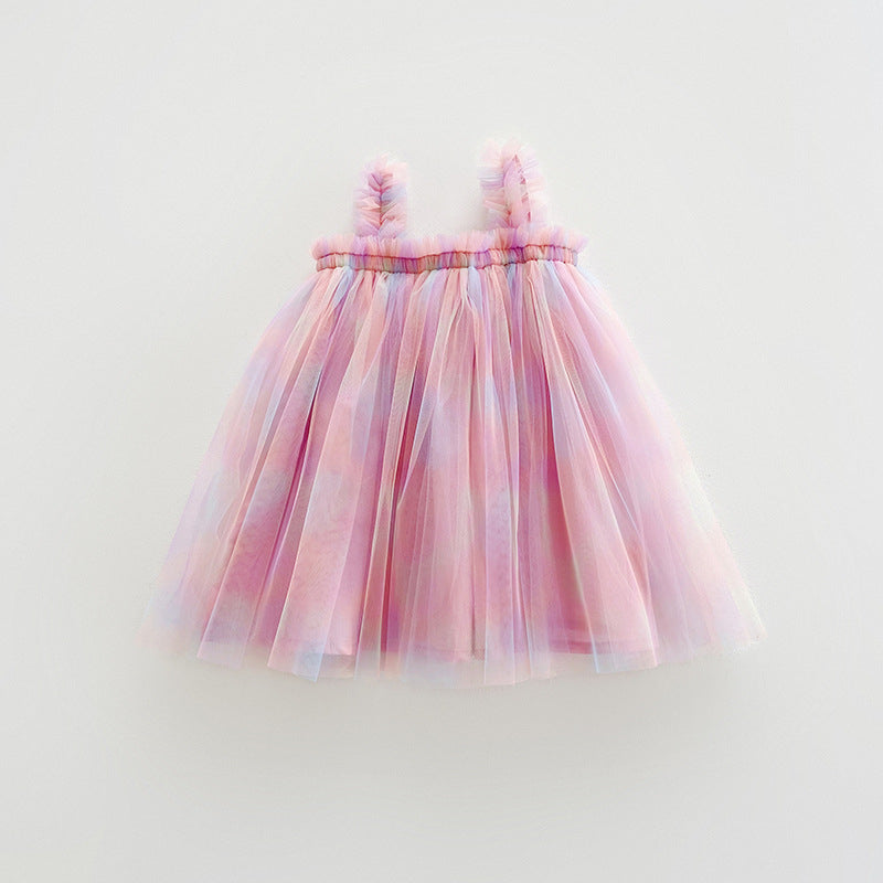 Summer Baby Kids Girls Sleeveless Gradient Tulle Strap Dress, MyKids-USA®, Baby & Children's Dresses, MyKids-USA - Size/Age - 80 (9-12M) - Color - Purple -  -  - TR2605222211-C.