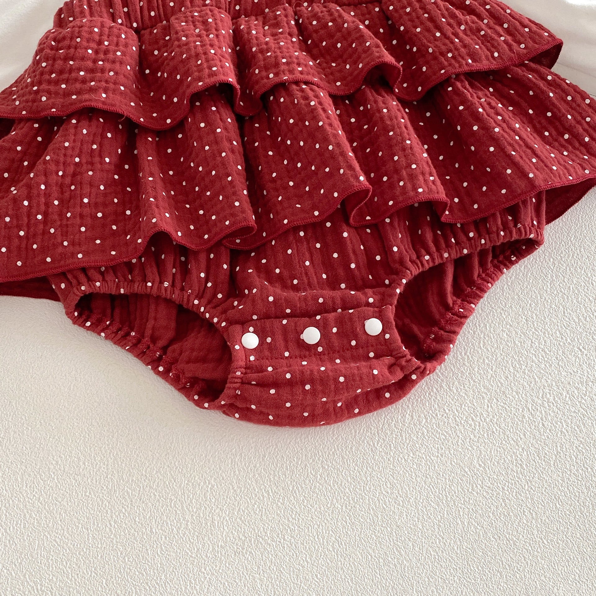 Spring Arrival Baby Girls Long Sleeves Ruffle Neck Color Patchwork Bodysuit, MyKids-USA®, Baby One-Pieces, MyKids-USA -  -  -  -  -  -  - .