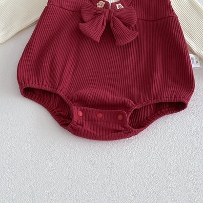 Spring Arrival Baby Girls Long Sleeves Color Patchwork Rabbits Embroidered Bodysuit, MyKids-USA®, Bodysuits, MyKids-USA -  -  -  -  -  -  - .