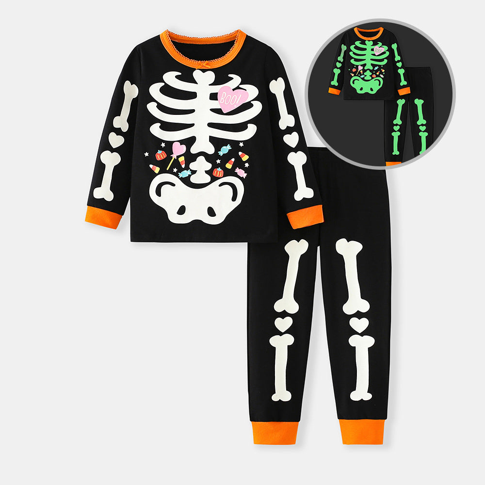 MyKids-USA® Winter and Autumn Baby Kids Halloween Cartoon Pattern Long Sleeves Sweatshirt and Pants Clothing Set