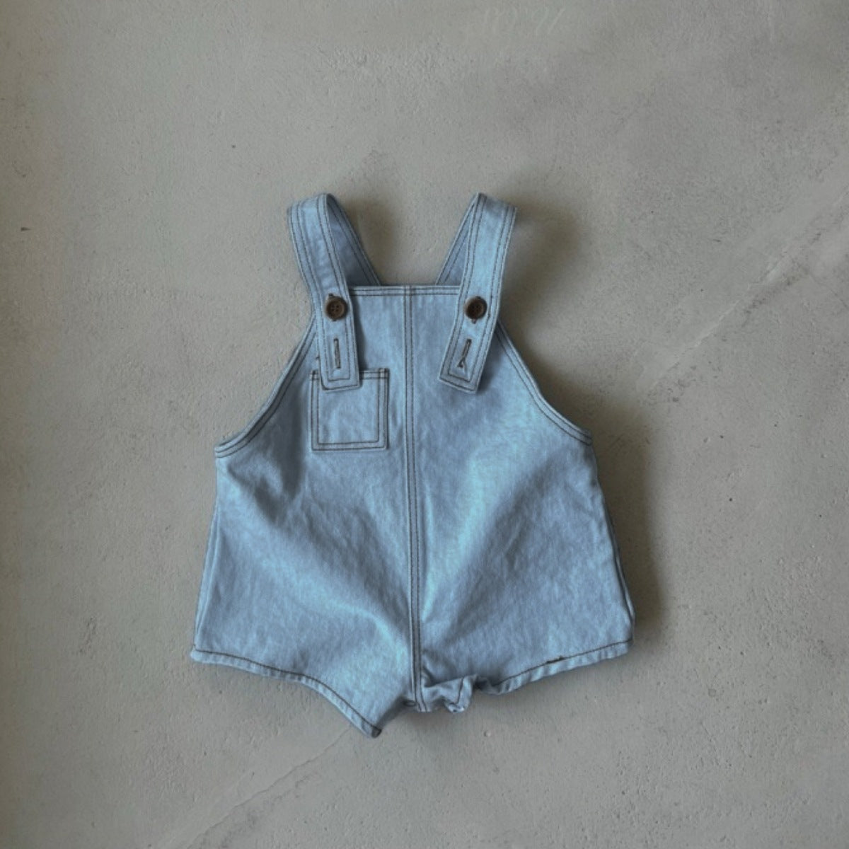 Summer and Spring Arrival Baby Unisex Solid Color Denim Sleeveless Bodysuit Overalls, MyKids-USA®, Bodysuits, MyKids-USA - Size/Age - 66 (3-6M) - Color - Blue -  -  - TR2603202319-A.