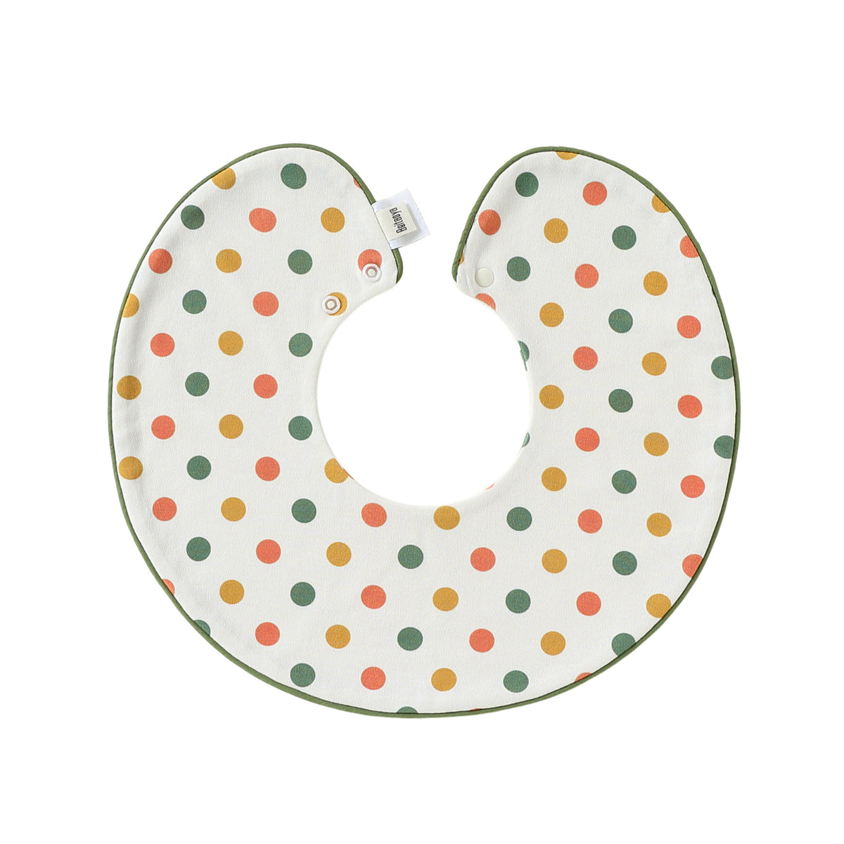 MyKids-USA® Adorable Geometric Pattern Snap-on Round Shaped Bib