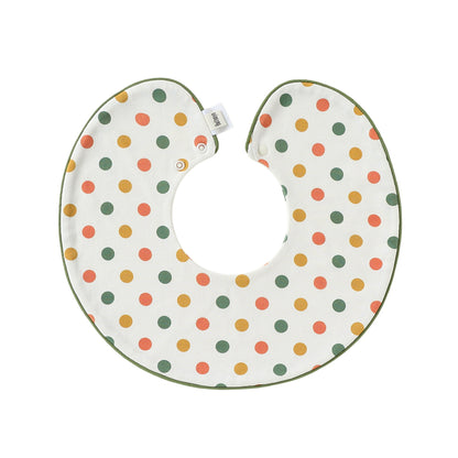 MyKids-USA® Adorable Geometric Pattern Snap-on Round Shaped Bib