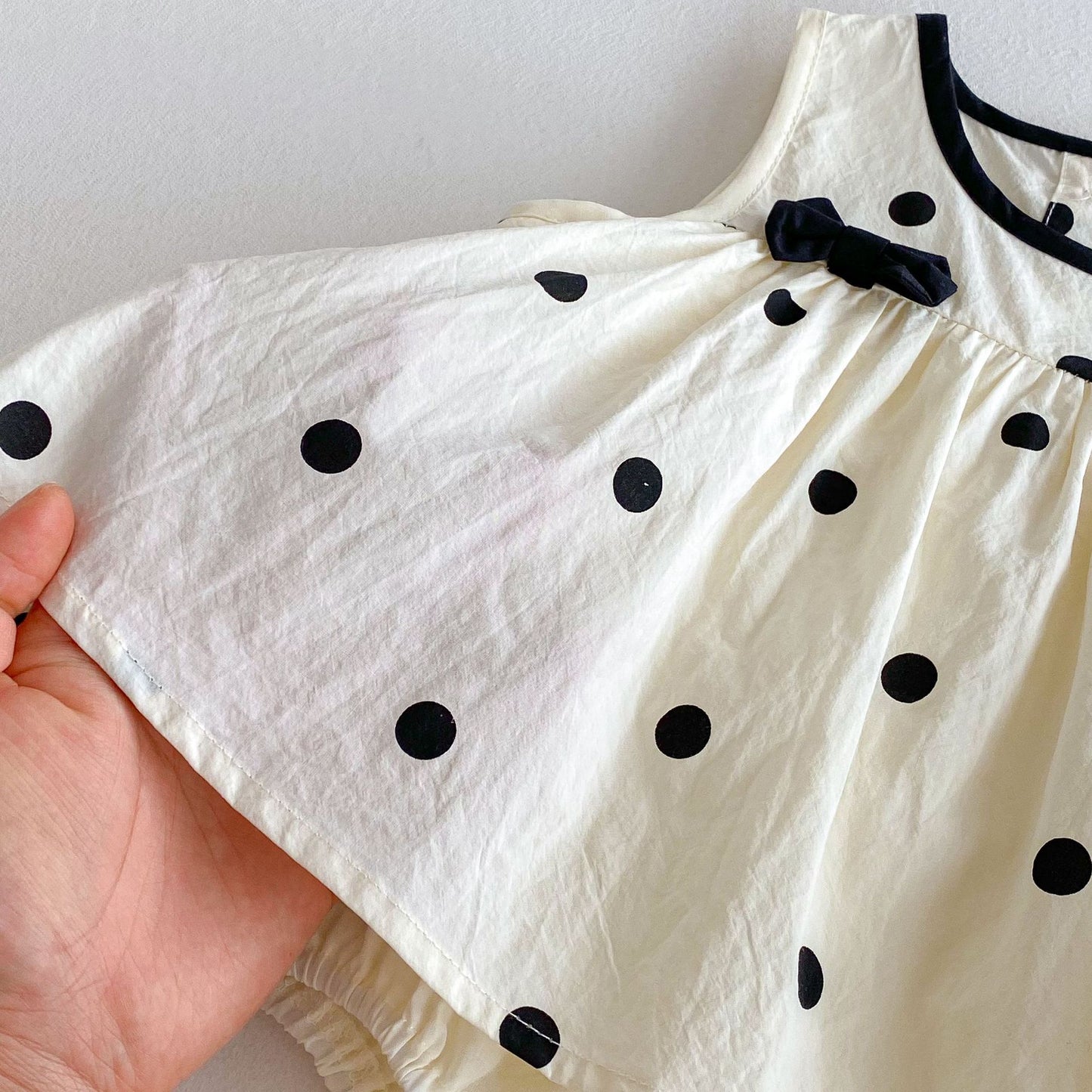 Summer Arrival Baby Girls Cute Sleeveless Polka Dots Pattern Dress Design Strap Onesies, MyKids-USA®, Baby One-Pieces, MyKids-USA -  -  -  -  -  -  - 