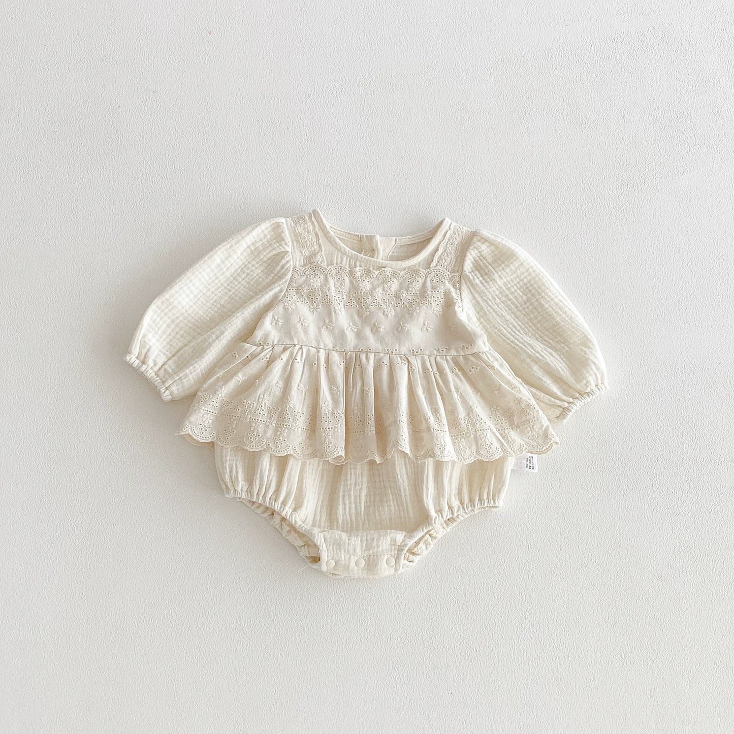 Autumn Arrival Baby Girls Long Sleeves Lace Patchwork Crew Neck Onesies, MyKids-USA®, Bodysuits, MyKids-USA -  -  -  -  -  -  - 