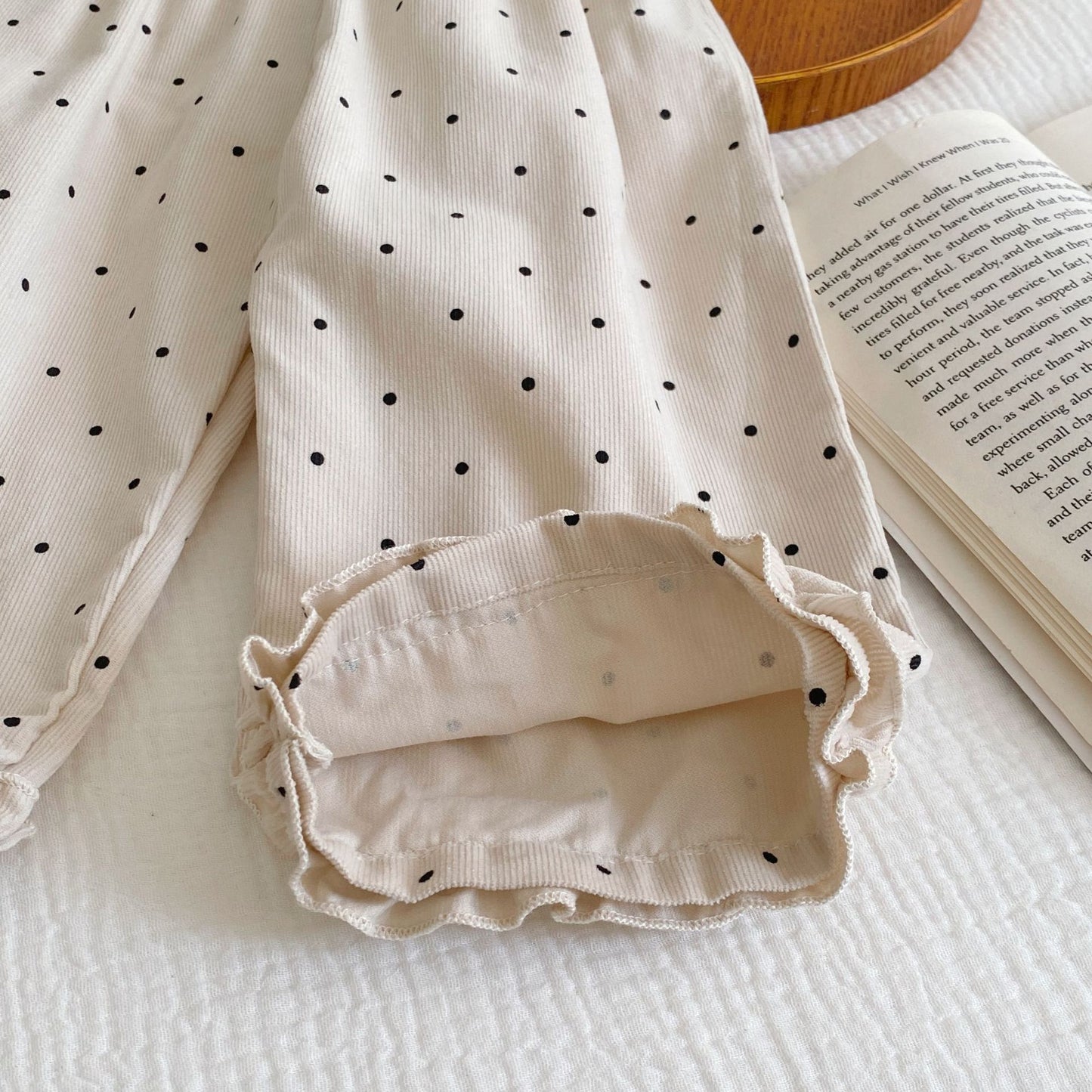 Autumn and Spring Arrival Casual Style Dots Pattern Pants for Girls, MyKids-USA®, Trousers, MyKids-USA -  -  -  -  -  -  - 