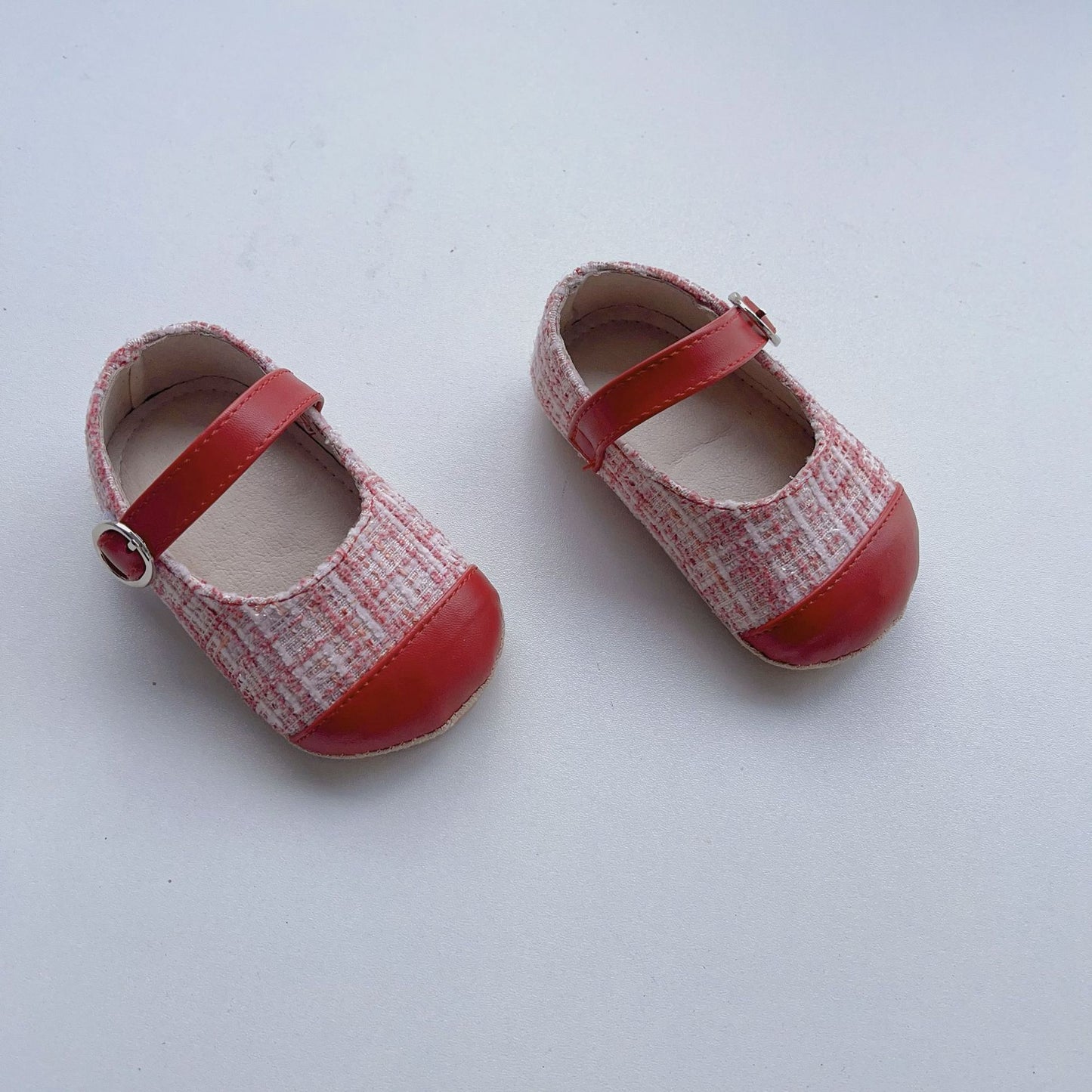 Spring Baby Girl Color Patchwork Cloth Toddler Soft-Sole Anti-Slip Walking Shoes