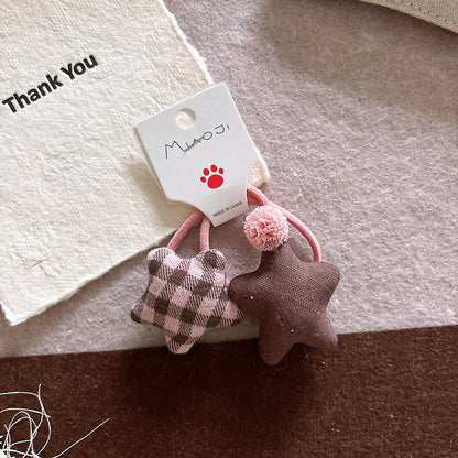 Collection of 2 Geometric Shaped Hair Clips and Hair Ties, MyKids-USA®, Hair Pins, Claws & Clips, MyKids-USA - Size/Age - Average Size (0-12Y） - Color - Light Pink -  -  - TR2601061418-F.