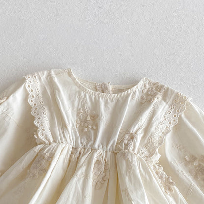 Autumn Arrival Baby Girls Long Sleeves Flowers Pattern Embroidered Onesies, MyKids-USA®, Baby One-Pieces, MyKids-USA -  -  -  -  -  -  - 