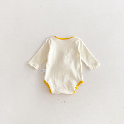 Spring Arrival Baby Unisex Long Sleeves Cartoon Pattern Bodysuit
