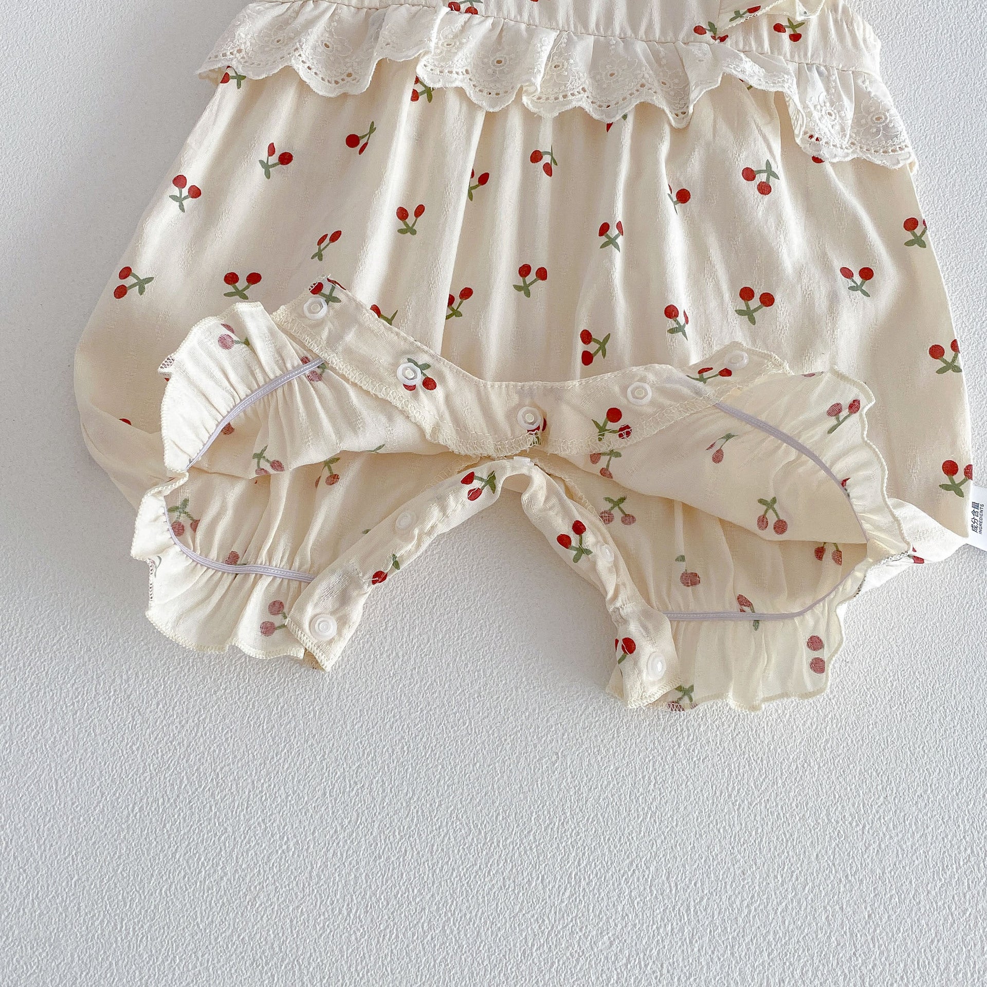 Design Summer Baby Kids Girls Fly Sleeves Cherry Pattern Rompers, MyKids-USA®, Baby & Children's One-Pieces, MyKids-USA -  -  -  -  -  -  - .