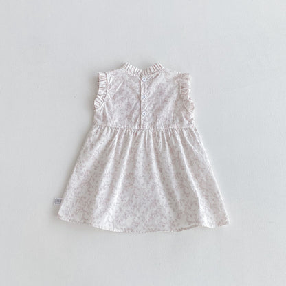 Summer Girls Flowers Printed and Embroidered Pattern Sleeveless Onesies and Dress – Princess Sister Matching Set, MyKids-USA®, Baby & Toddler Outfits, MyKids-USA -  -  -  -  -  -  - .