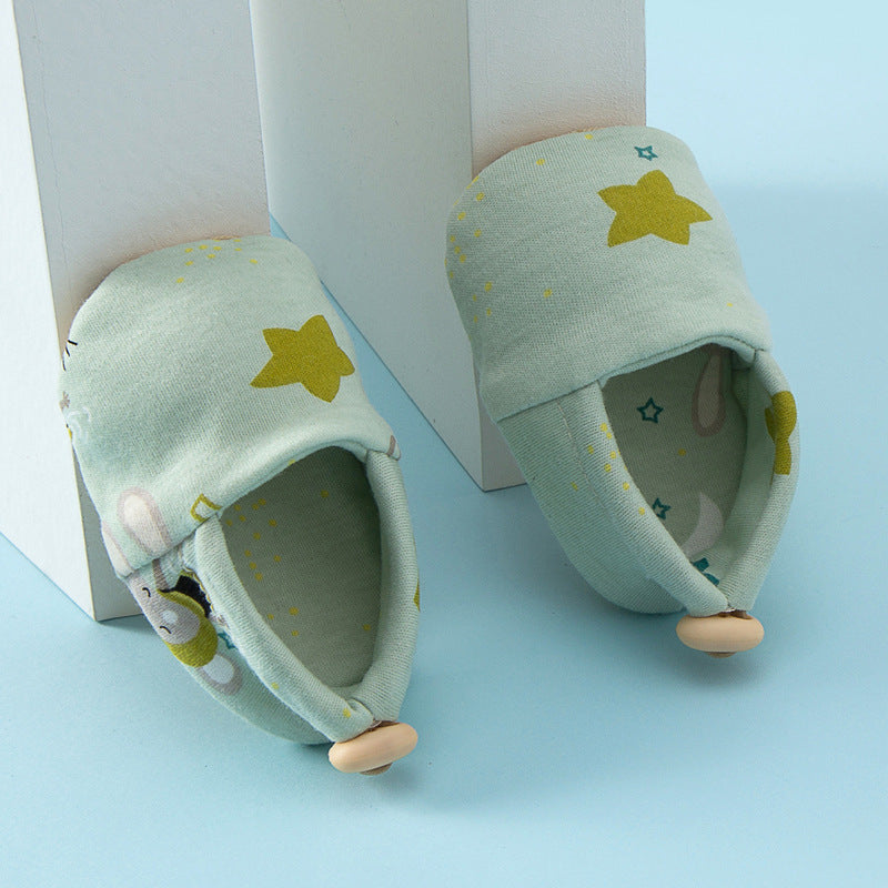 Summer Hot Selling Baby Simple Cartoon Print Soft Sole Anti-slip Shoes with Cotton Fabric, MyKids-USA®, Baby & Toddler Shoes, MyKids-USA - Size/Age - insole length 11.00 cm - Color - Green -  -  - TR2412122329-B.