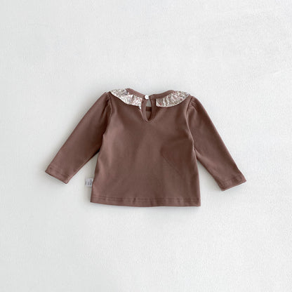 Autumn Arrival Baby Girls Flowers Pattern Collar Long Sleeves Top, MyKids-USA®, Baby & Toddler Tops, MyKids-USA -  -  -  -  -  -  - 