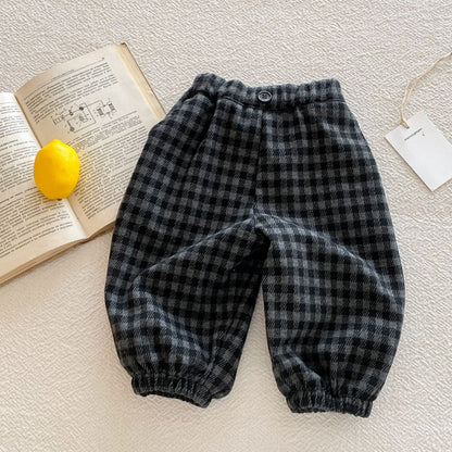 Autumn and Winter Arrival Casual American Style Plaid Pants Wholesale for, MyKids-USA®, Baby & Toddler Bottoms, MyKids-USA - Size/Age - 73 (6-9M) - Color - Black -  -  - TR2510192131-A