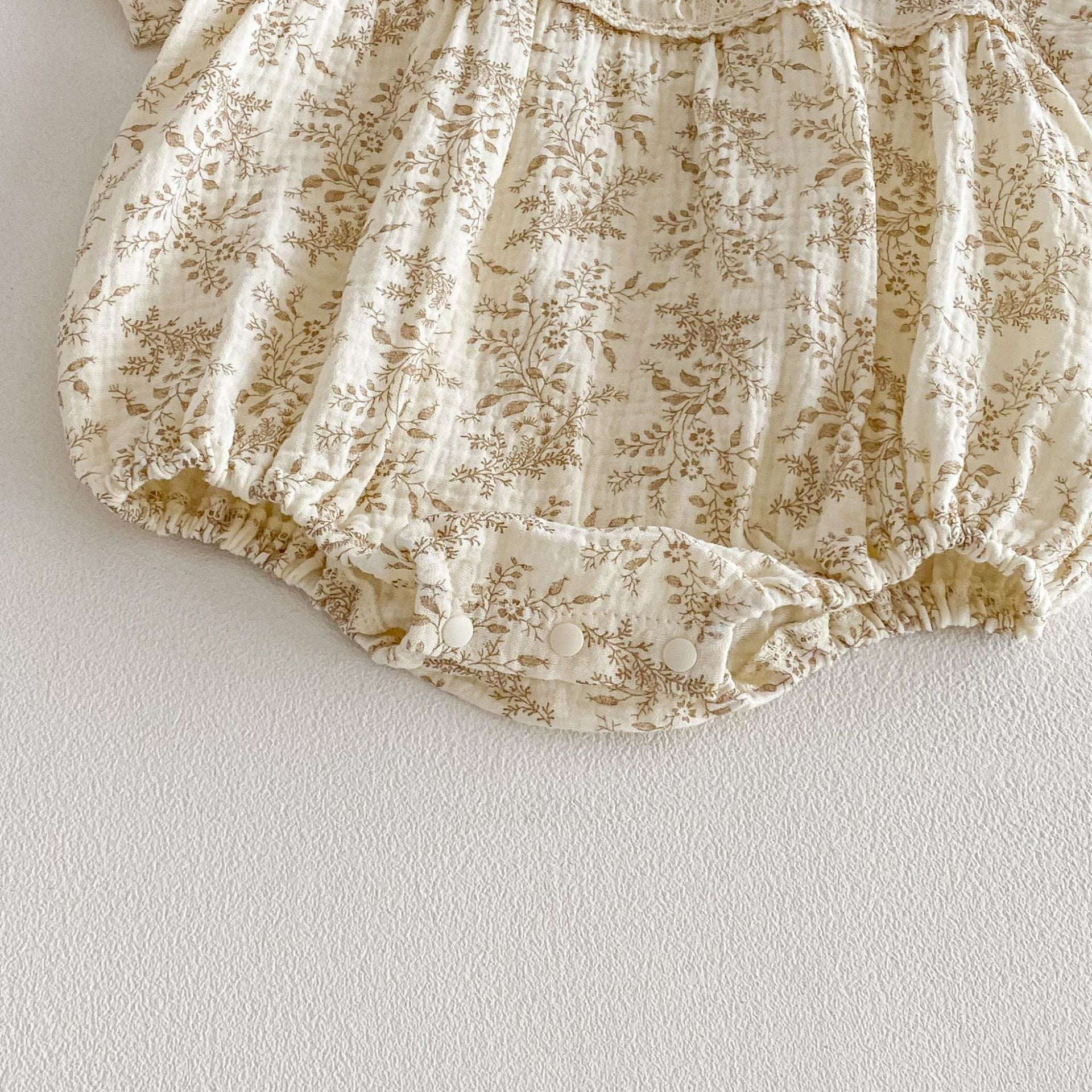 Summer Arrival Baby Girls Short Sleeves Vintage Floral Bodysuit, MyKids-USA®, Bodysuits, MyKids-USA -  -  -  -  -  -  - .