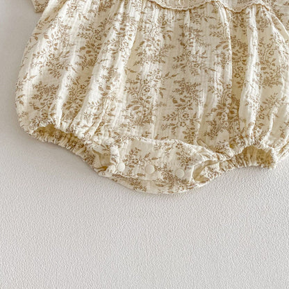 Summer Arrival Baby Girls Short Sleeves Vintage Floral Bodysuit, MyKids-USA®, Bodysuits, MyKids-USA -  -  -  -  -  -  - .