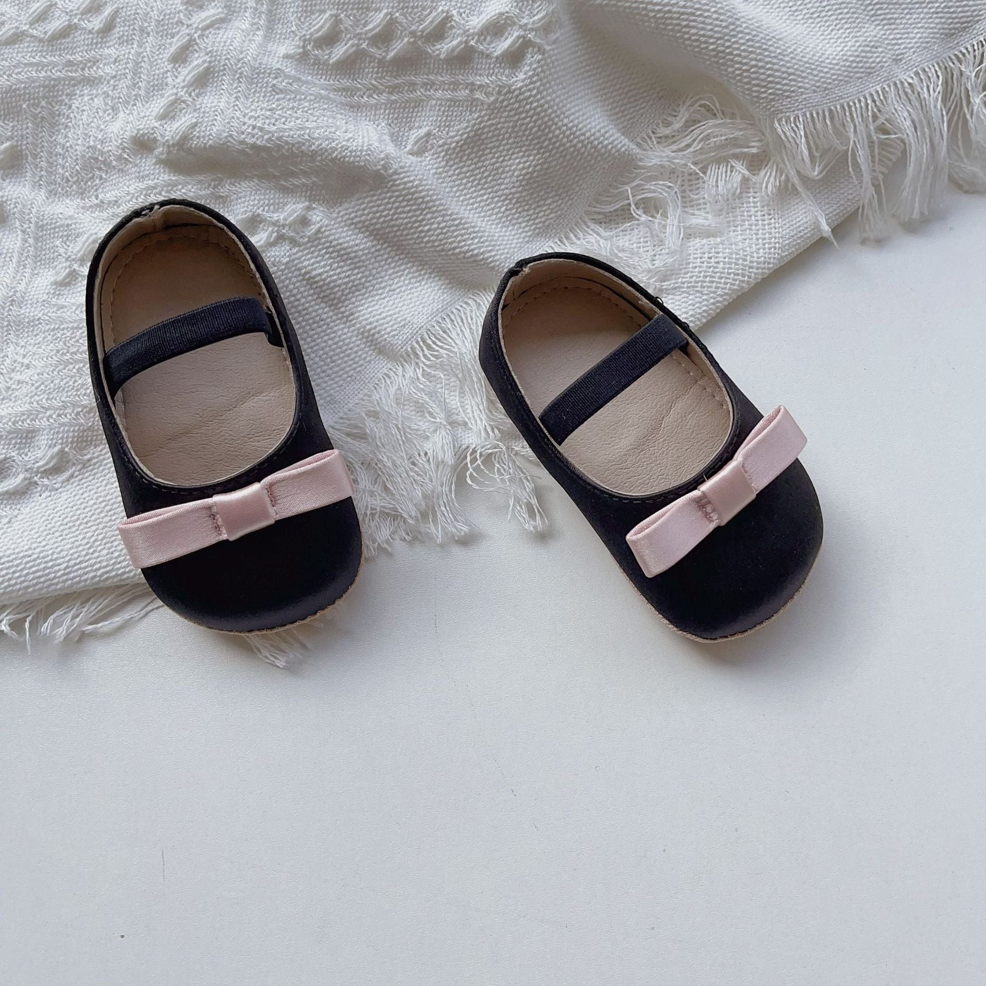 Spring Baby Girl Cute Bow Toddler Soft-Sole Anti-Slip Walking Shoes, MyKids-USA®, Shoes, MyKids-USA - Size/Age - insole length 11.00 cm - Color - Black -  -  - TR2401271044-A