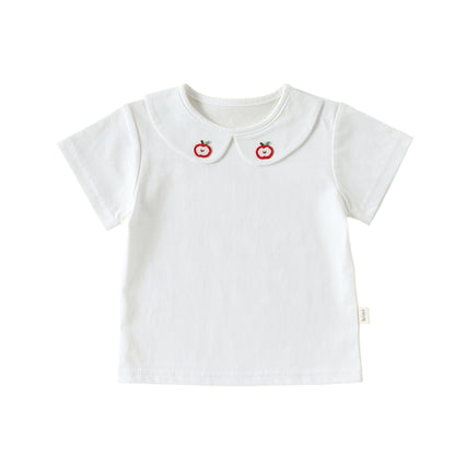 Arrival Summer Baby Kids Girls Short Sleeves Top and Cartoon Overalls Clothing Set