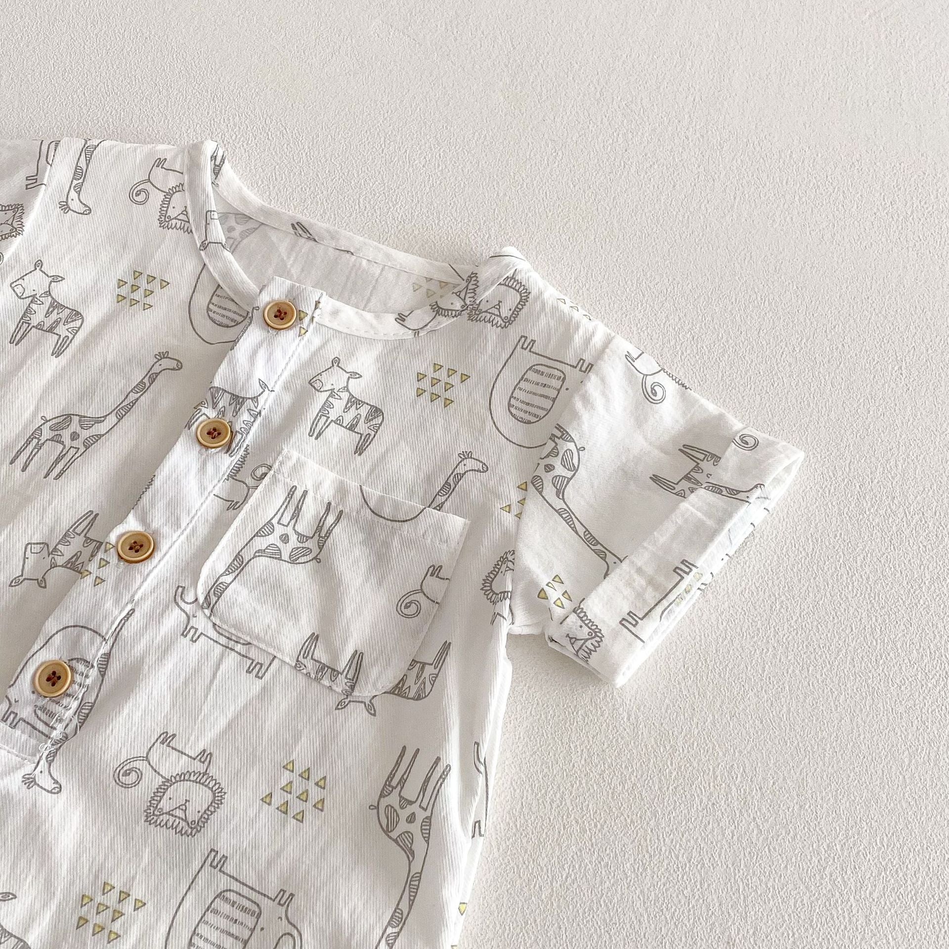 Summer Arrival Baby Unisex Animals Printed Short Sleeves Rompers, MyKids-USA®, Baby One-Pieces, MyKids-USA -  -  -  -  -  -  - 