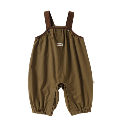 MyKids-USA® Autumn Arrival Baby Kids Unisex Sleeveless Letter Pattern Overalls Rompers