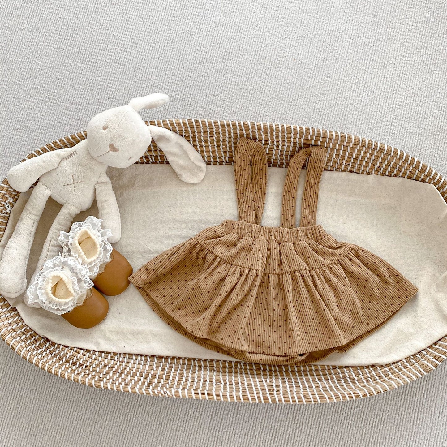 Arrival Autumn Baby Girls Long Sleeves Simple Top and Cute Overalls Skirt- Clothing Set, MyKids-USA®, Baby & Toddler Dresses, MyKids-USA - Size/Age - 66 (3-6M) - Color - Brown -  -  - TR2408311119-C