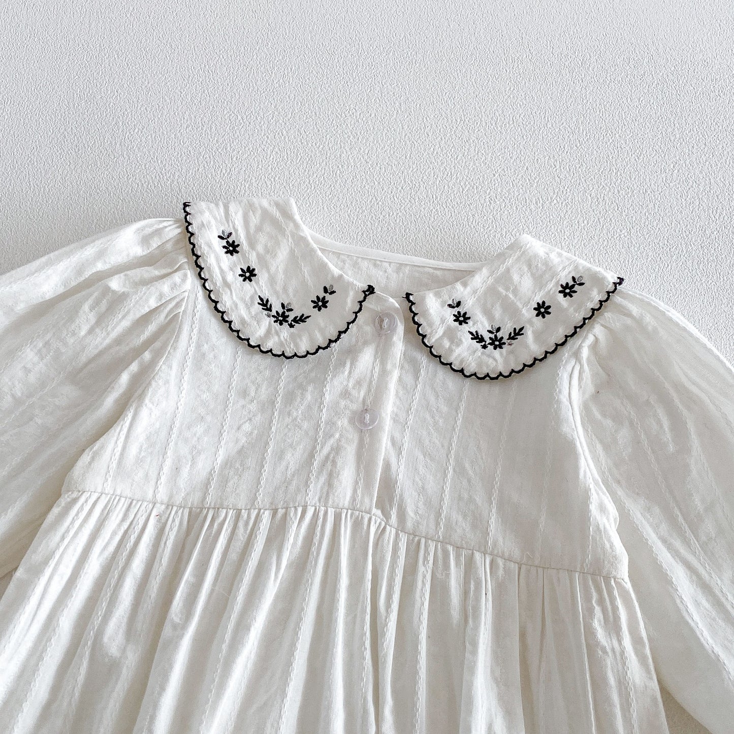 Spring Arrival Baby Girls Long Sleeves Flowers Embroidered Collar Bodysuit, MyKids-USA®, Bodysuits, MyKids-USA -  -  -  -  -  -  - .