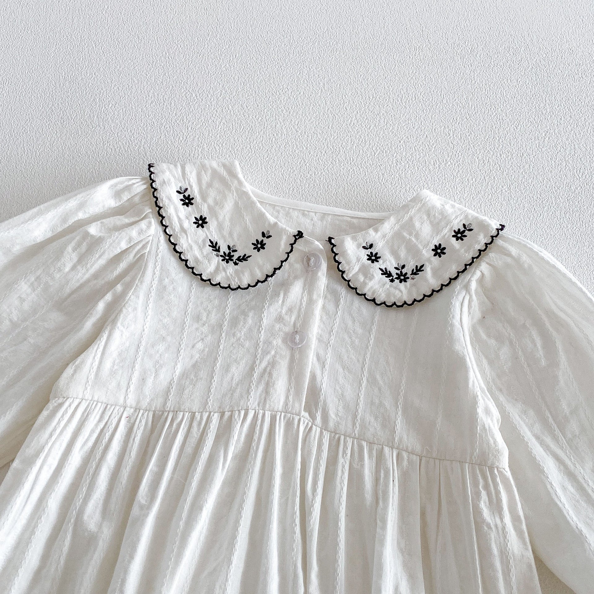 Spring Arrival Baby Girls Long Sleeves Flowers Embroidered Collar Bodysuit, MyKids-USA®, Bodysuits, MyKids-USA -  -  -  -  -  -  - .