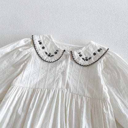 Spring Arrival Baby Girls Long Sleeves Flowers Embroidered Collar Bodysuit, MyKids-USA®, Bodysuits, MyKids-USA -  -  -  -  -  -  - .