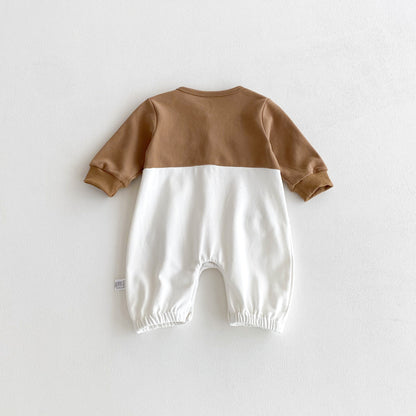 Autumn Arrival Baby Unisex Long Sleeves Cartoon Pattern Color Patchwork Rompers, MyKids-USA®, Baby One-Pieces, MyKids-USA -  -  -  -  -  -  - 