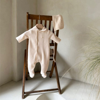 MyKids-USA® Autumn Hot Selling Baby Unisex Single Breasted Long Sleeves Plain Romper