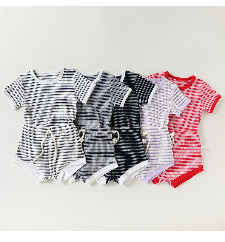 Summer Baby Kids Striped T-shirt and Bloomers Clothing Set, MyKids-USA®, Baby & Toddler Outfits, MyKids-USA -  -  -  -  -  -  - .