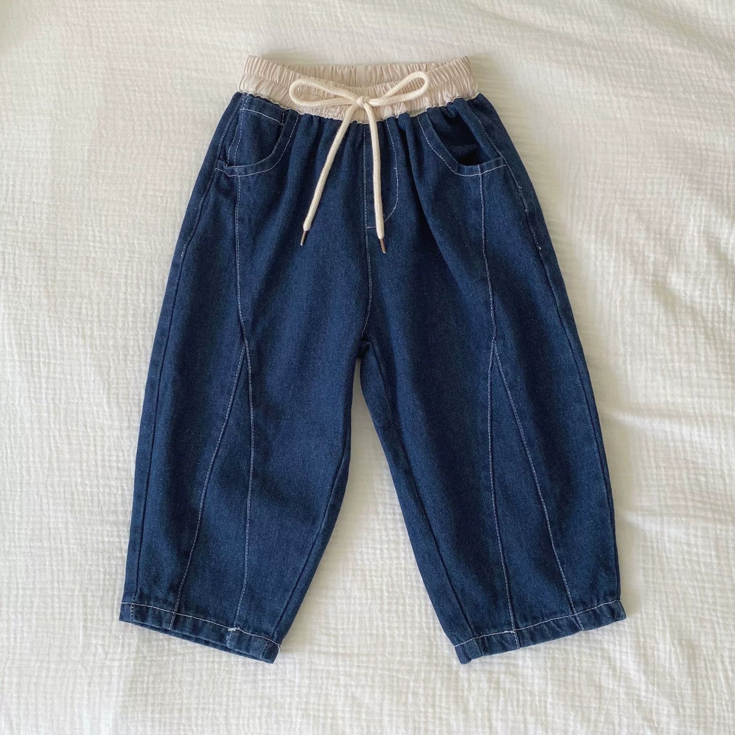 Autumn and Spring Arrival Casual American Style Color Patchwork Denim Pants, MyKids-USA®, Jeans, MyKids-USA - Size/Age - 90 (12-24M) - Color - Blue -  -  - TR2511112322-A