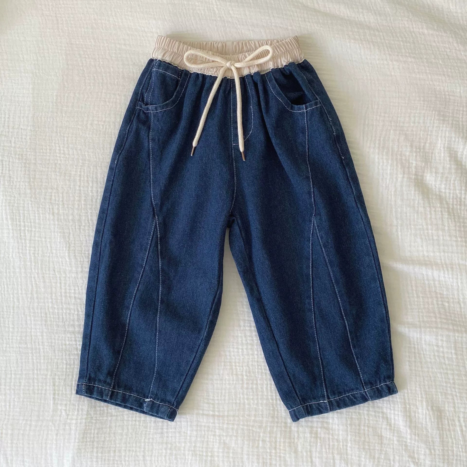 Autumn and Spring Arrival Casual American Style Color Patchwork Denim Pants, MyKids-USA®, Jeans, MyKids-USA - Size/Age - 90 (12-24M) - Color - Blue -  -  - TR2511112322-A