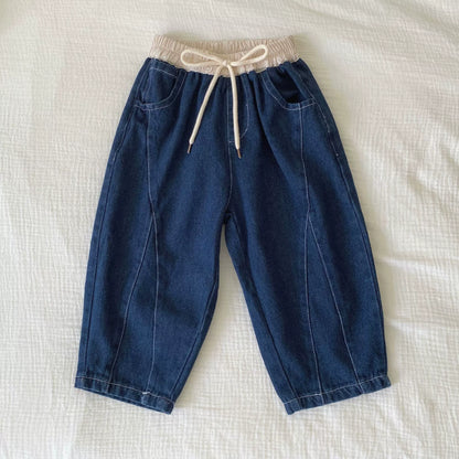 Autumn and Spring Arrival Casual American Style Color Patchwork Denim Pants, MyKids-USA®, Jeans, MyKids-USA - Size/Age - 90 (12-24M) - Color - Blue -  -  - TR2511112322-A