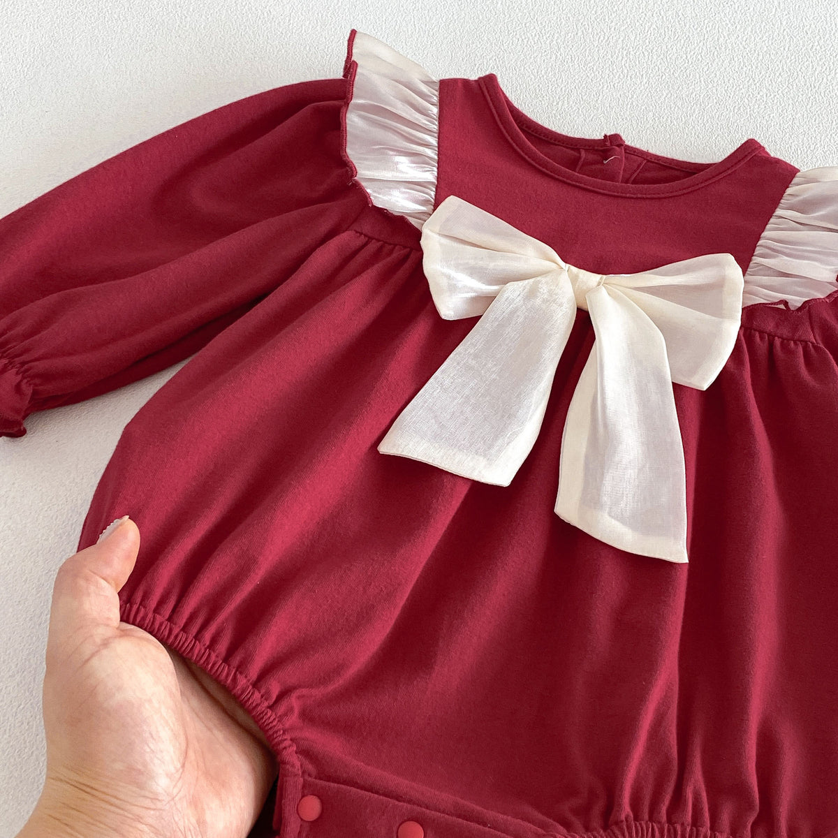 MyKids-USA® Autumn Arrival Baby Girls Long Sleeves Color Patchwork Bodysuit