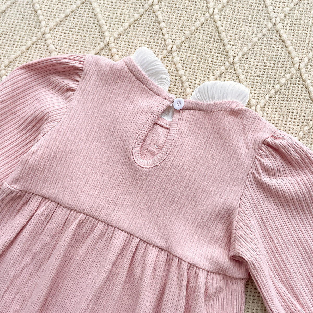 Autumn Arrival Baby Girls Long Sleeves Butterfly-bow Decorated Onesies, MyKids-USA®, Baby One-Pieces, MyKids-USA -  -  -  -  -  -  - 