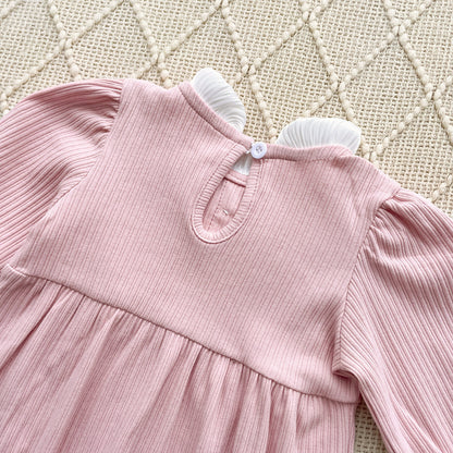 Autumn Arrival Baby Girls Long Sleeves Butterfly-bow Decorated Onesies, MyKids-USA®, Baby One-Pieces, MyKids-USA -  -  -  -  -  -  - 