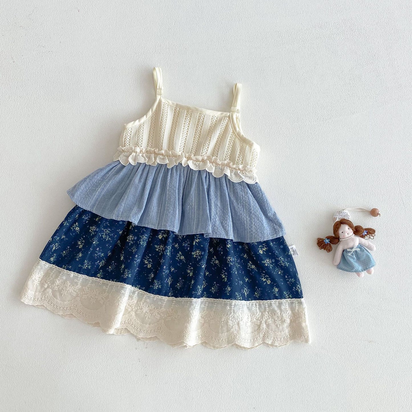 Summer Arrival Baby Girls Sleeveless Flowers Pattern Color Patchwork Dress, MyKids-USA®, Baby & Toddler Dresses, MyKids-USA -  -  -  -  -  -  - .